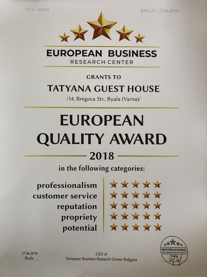 Tatyana Guest House Bjala Exteriör bild
